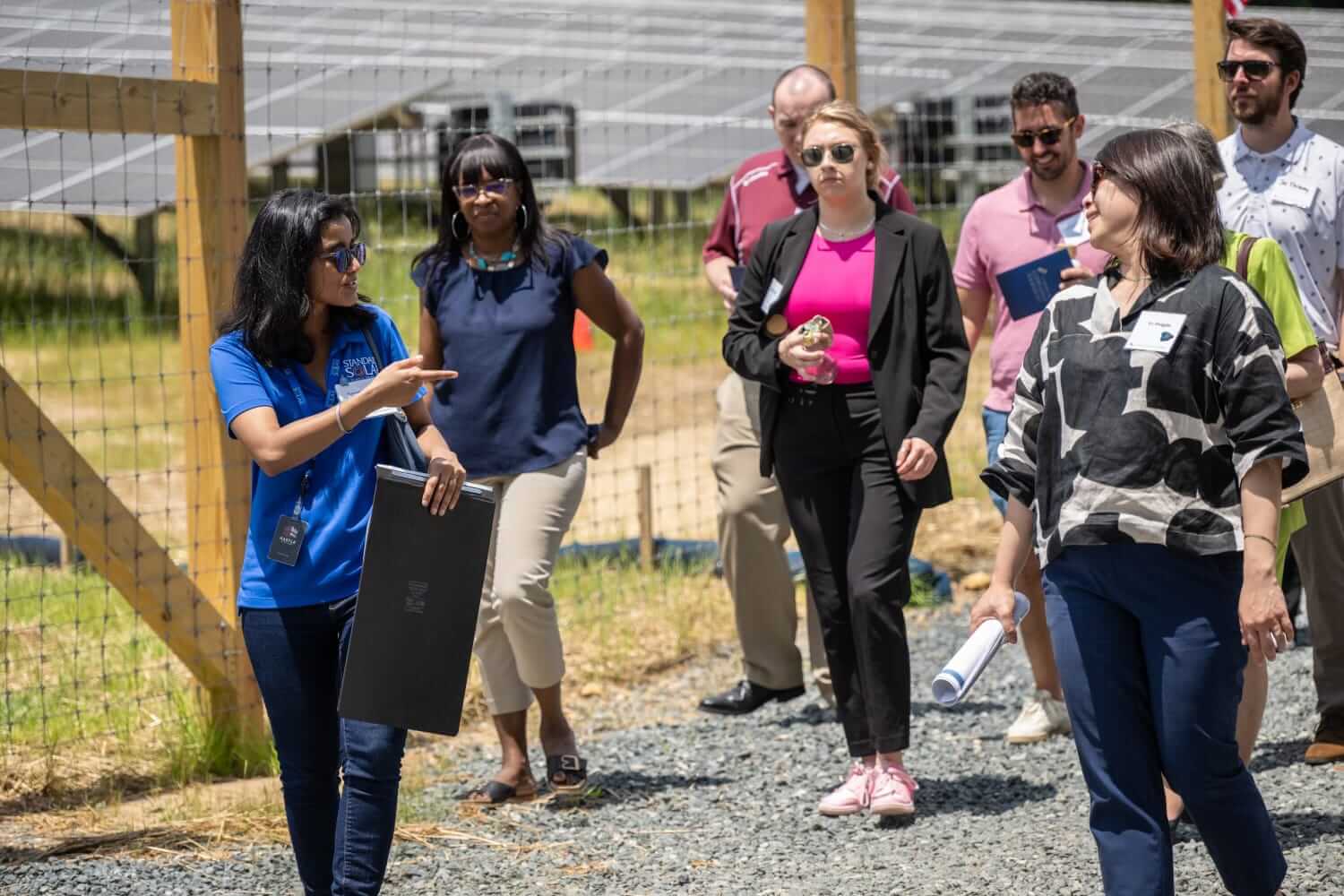 Suveer Panditrao during the CUA DC solar tour
